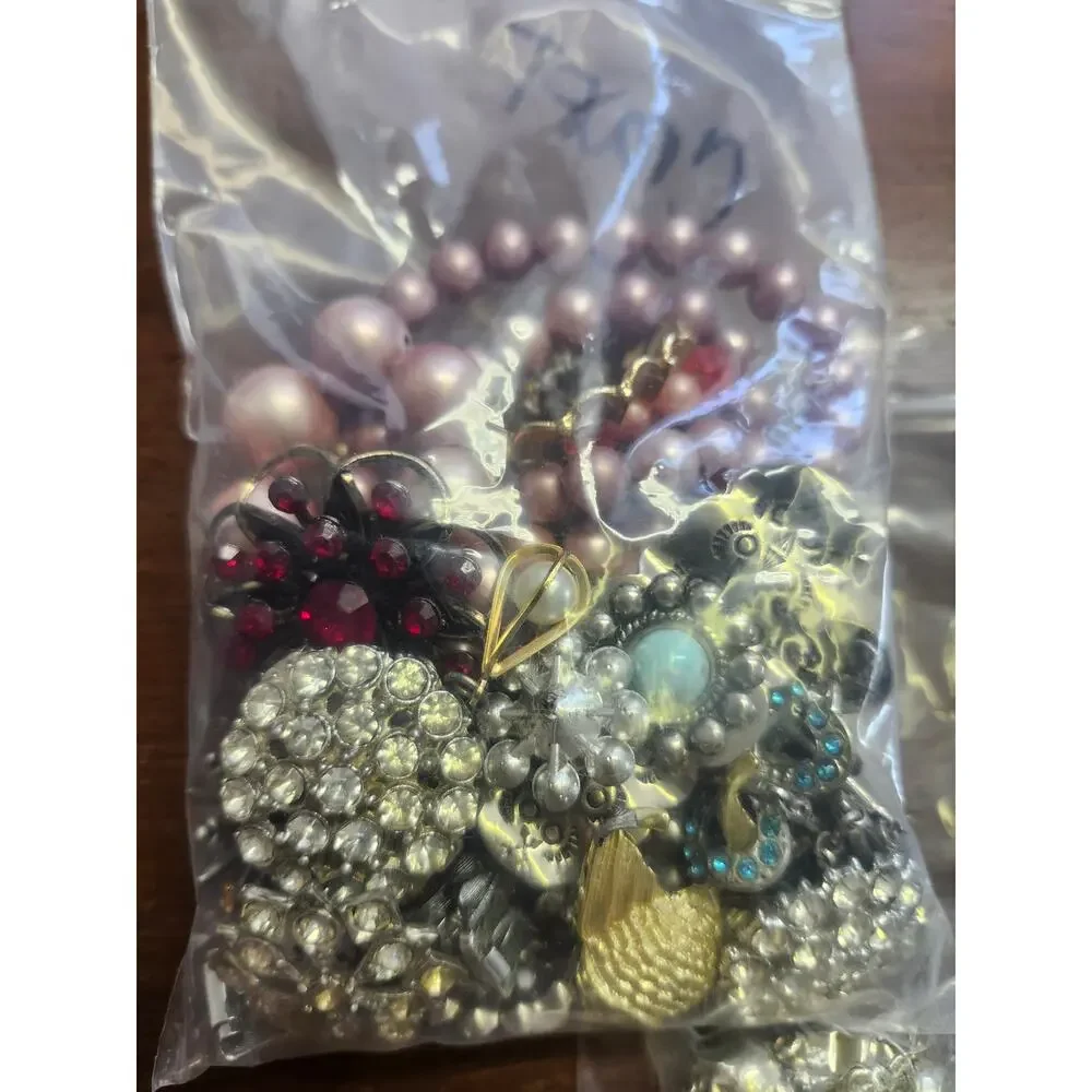 Craft jewelry vint broken wearable lot 1lb